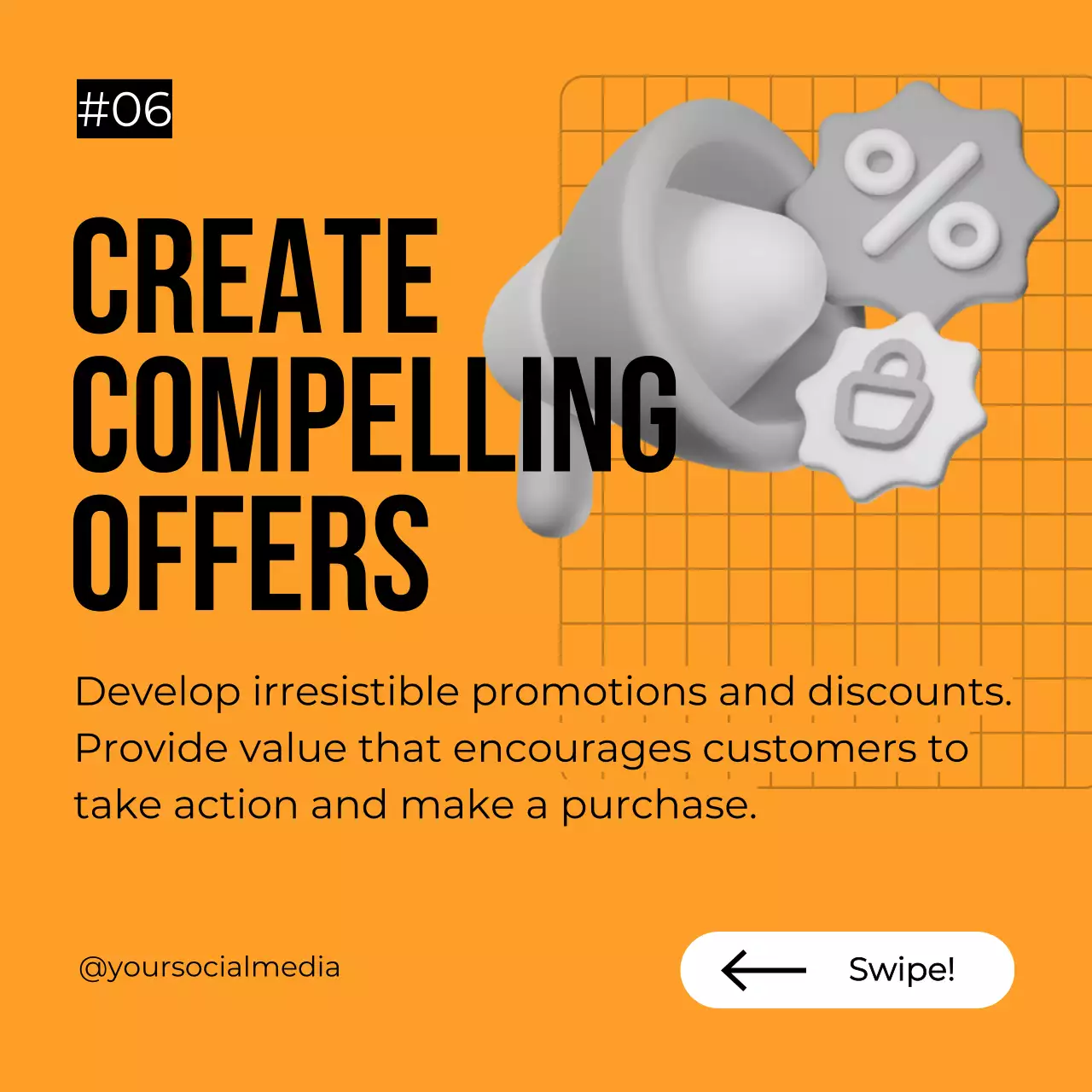 Orange Modern Sales Promotion Social Media Post