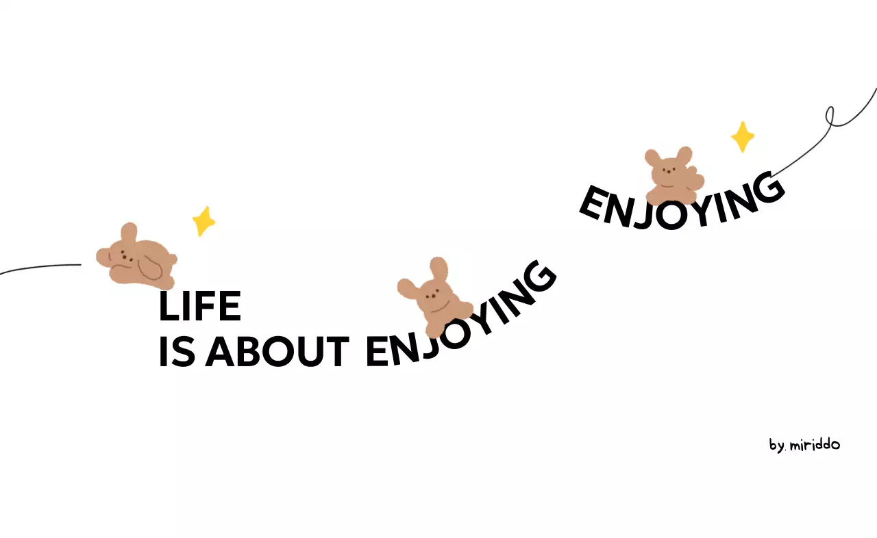 귀여운 강아지 그림과 드로잉 라인과 텍스트의 조합 개인 굿즈