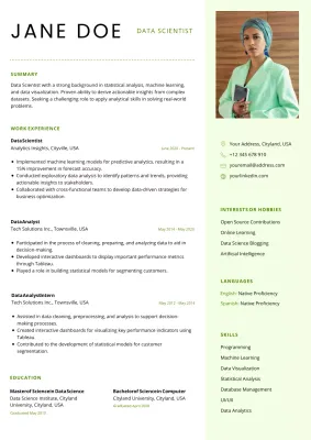 Green Modern Resume Document