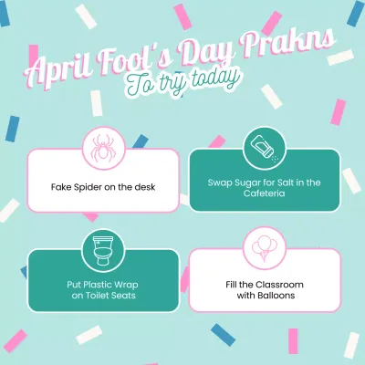 Teal Playful Pranks Guide Social Media Post