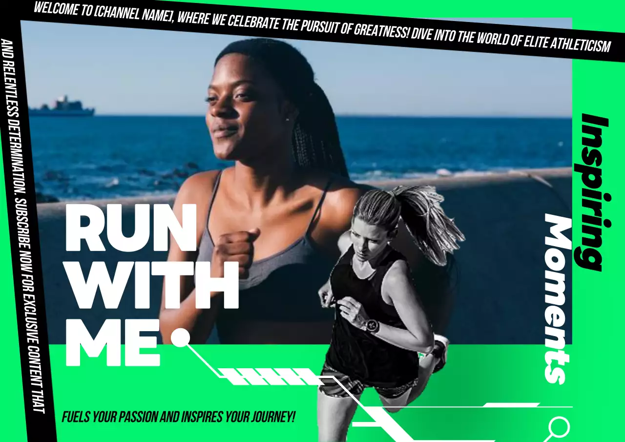 Green Trendy Running Promotion Poster