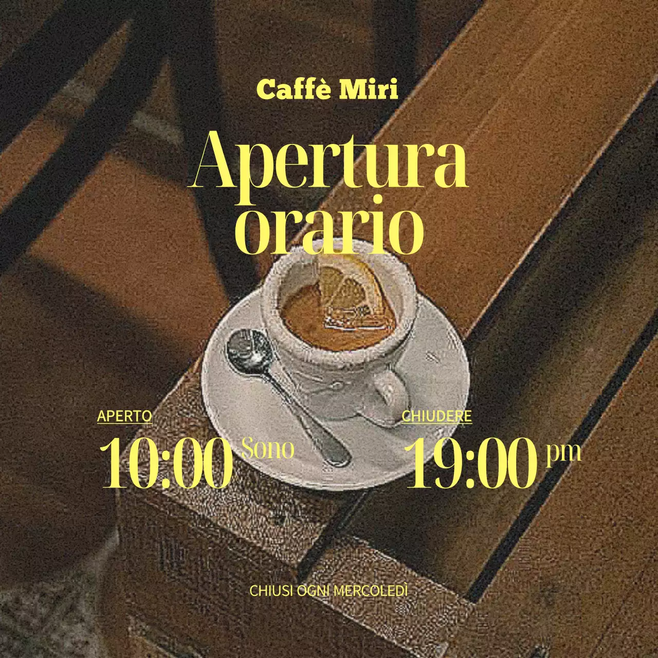 Postazione di design per il proprietario di un caffè alla moda in giallo e nero