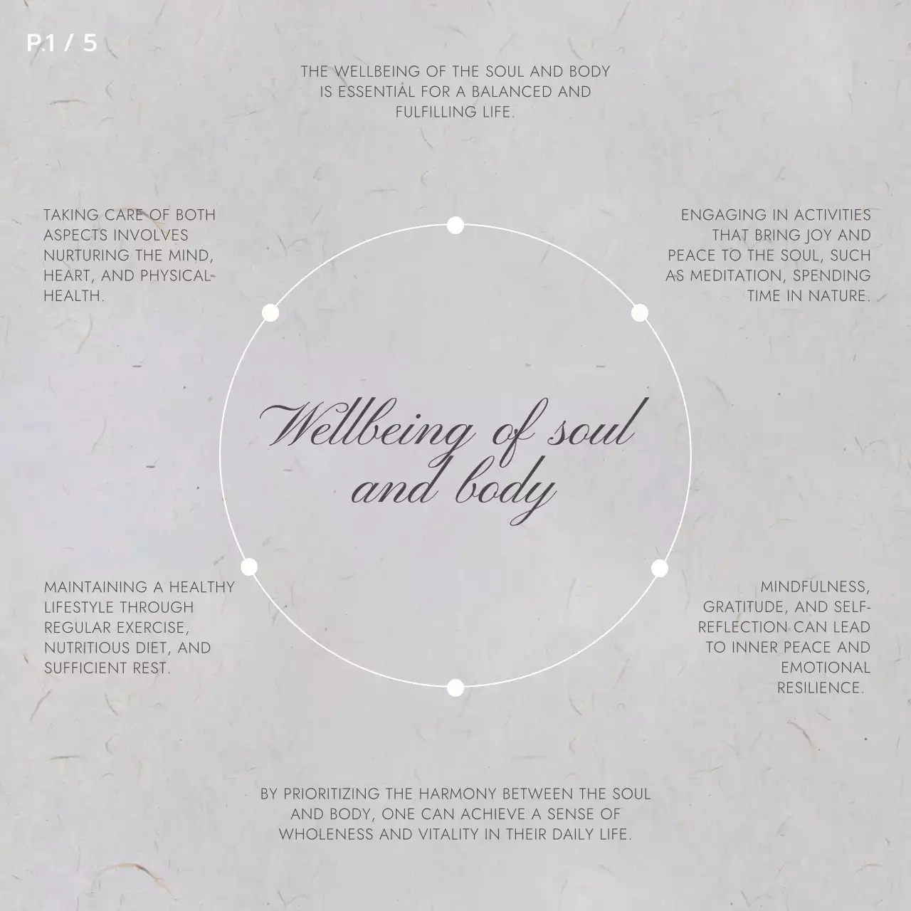 Grey Minimalist Wellbeing Guide Social Media Post