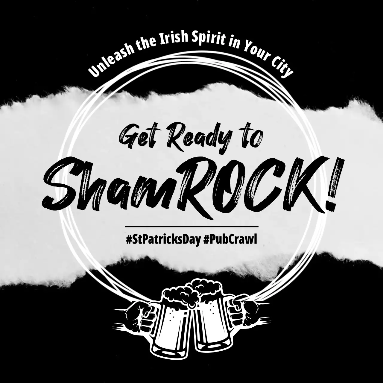 Black Bold Stpatricksday Promotion Social Media Post