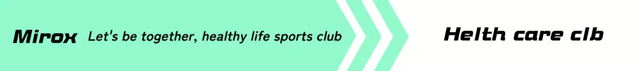 민트와 블랙의 헬스클럽 문구 컨셉