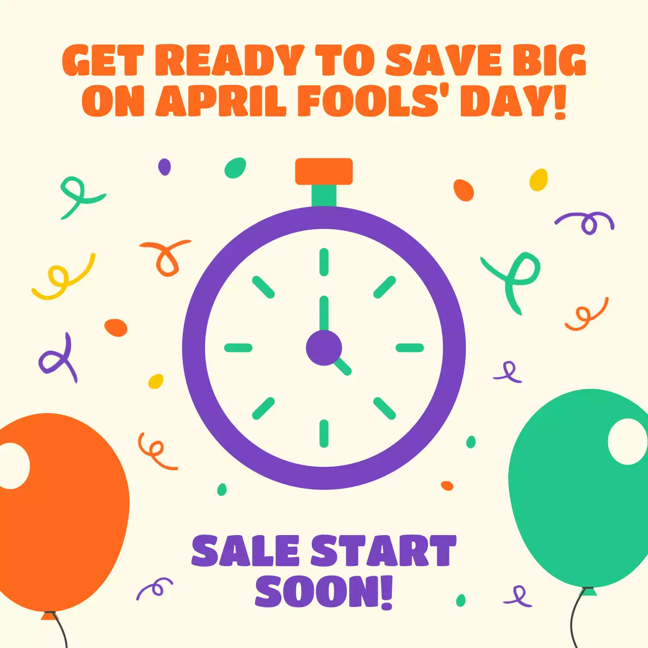 Colorful Trendy Sale Promotion Social Media Post