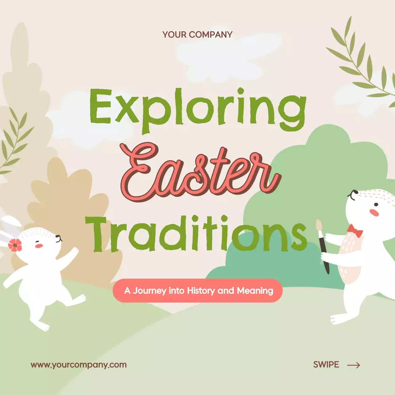 Beige Playful Easter Guide Social Media Post