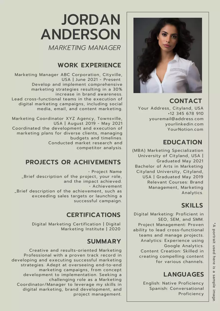 Beige Professional Resume Document