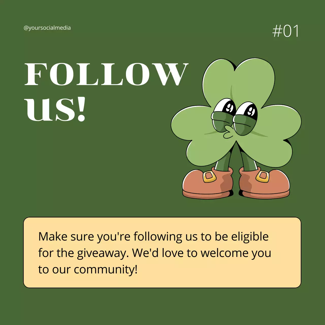 Green Comic Voucher Promotion Social Media Post