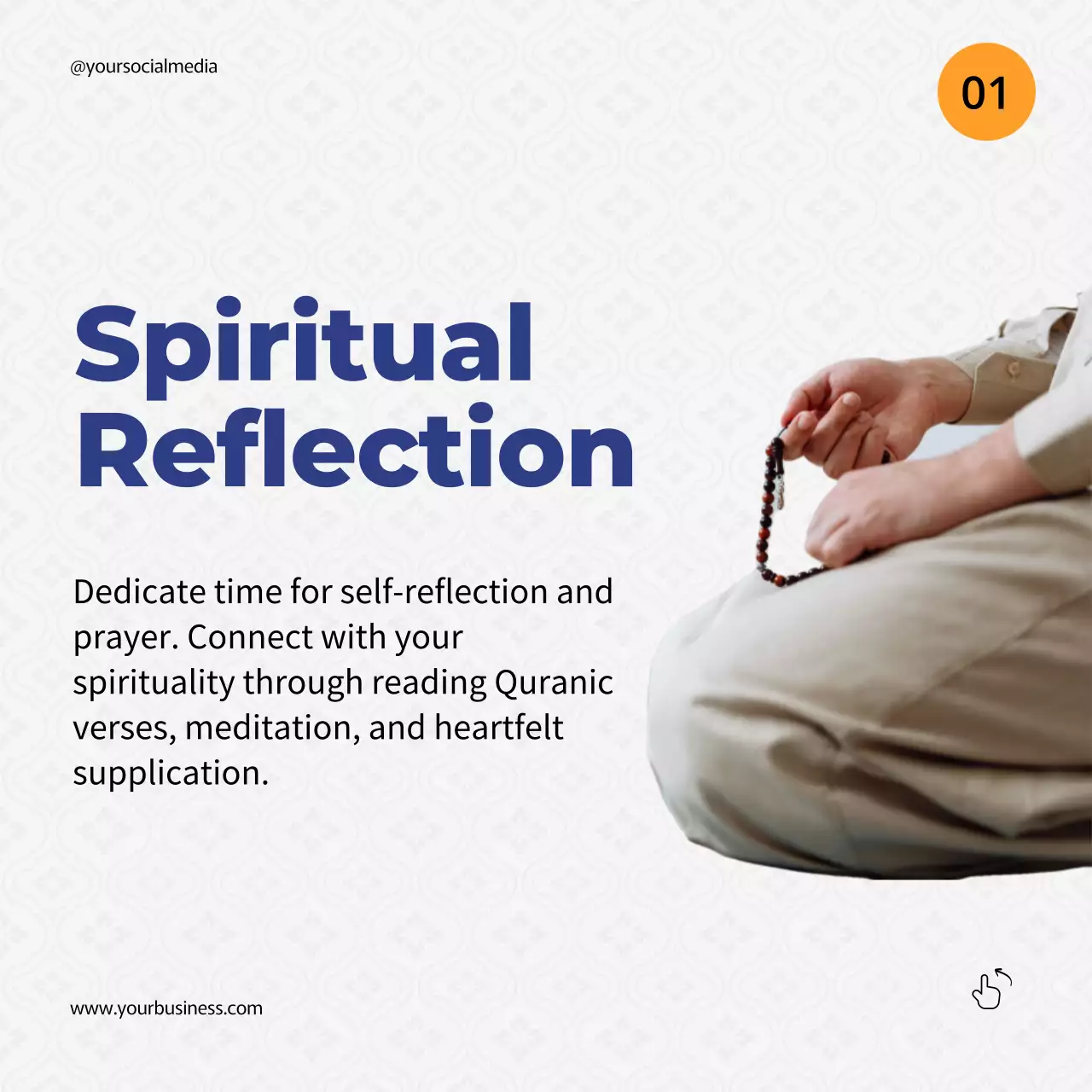 Orange Traditional Ramadan Promotion Social Media Post