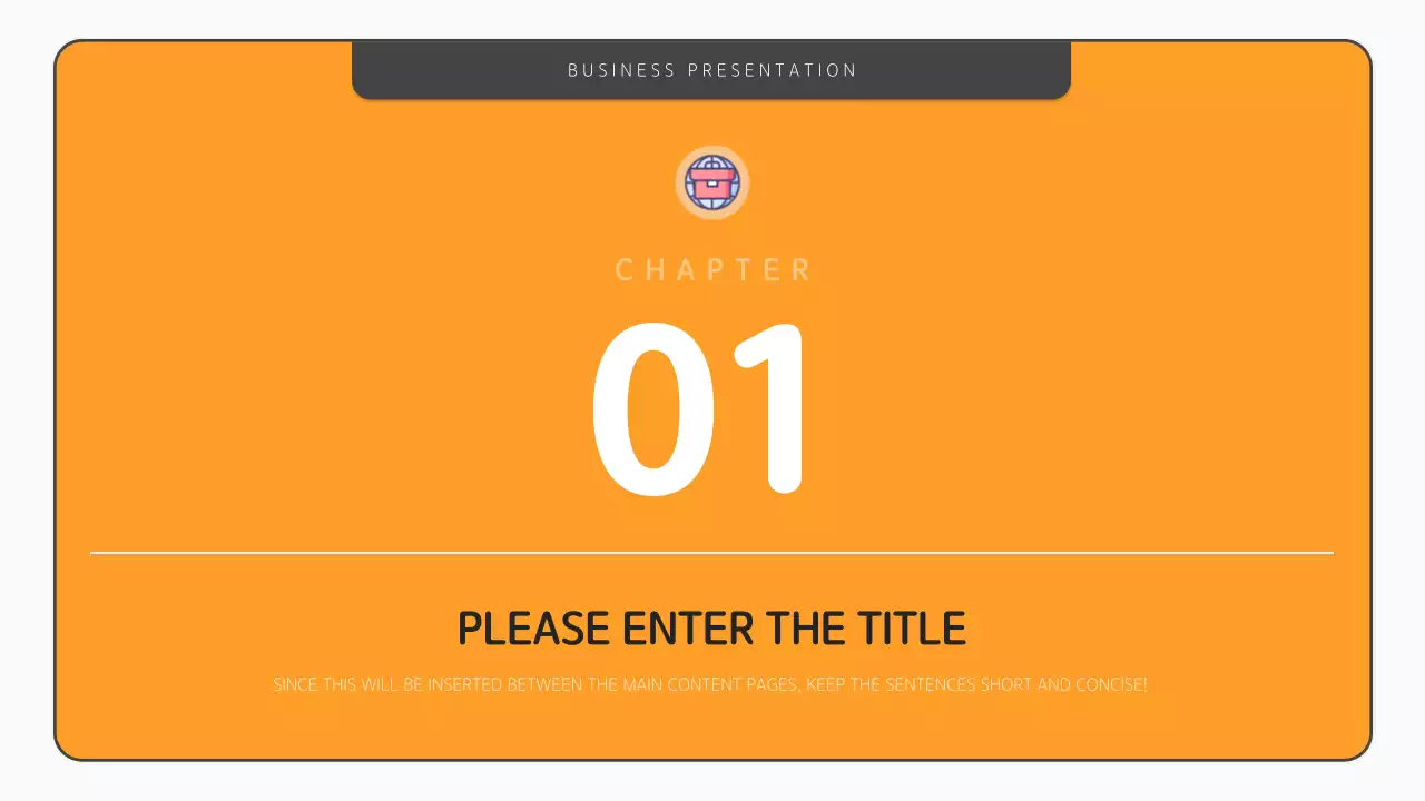 오렌지 심플 비즈니스 프레젠테이션