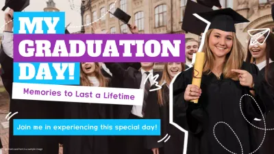 Purple Trendy Graduation Invitation YouTube Thumbnail