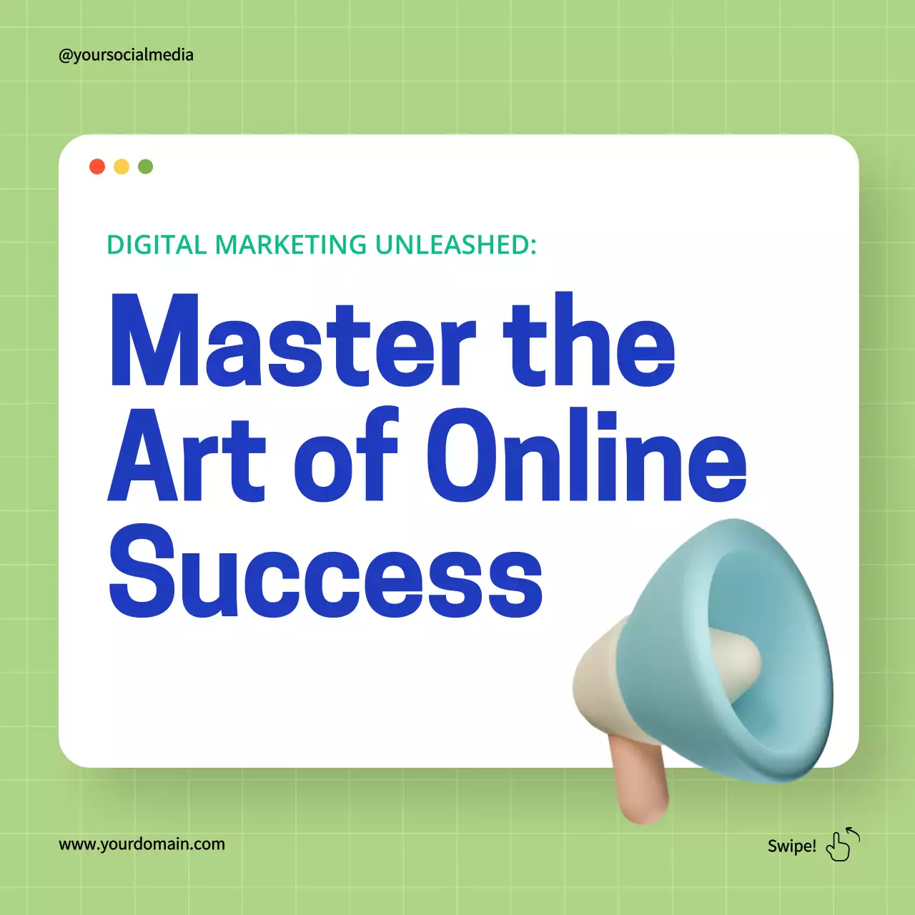 Green Modern Digital Marketing Guide Social Media Post