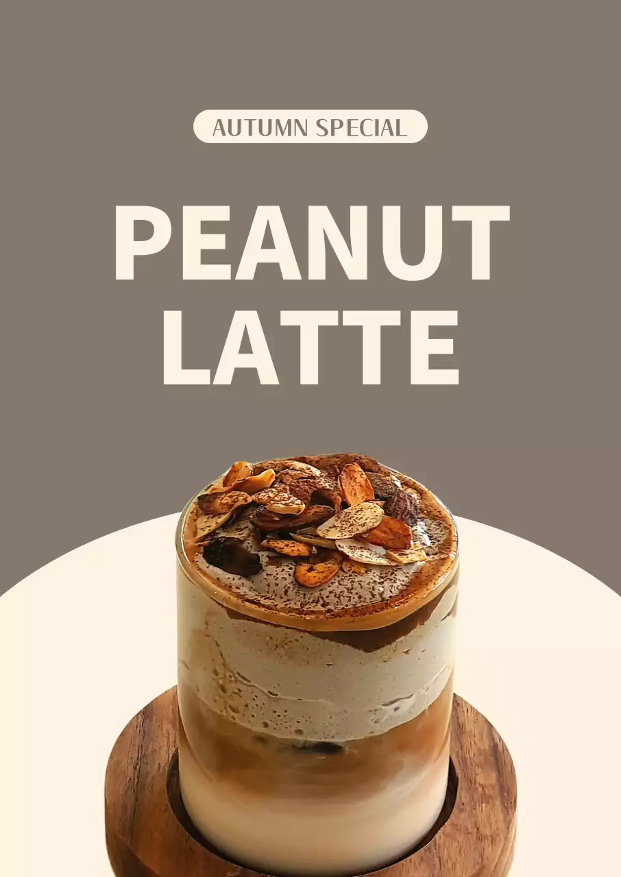 グレー シンプル カフェ メニュー ポスター