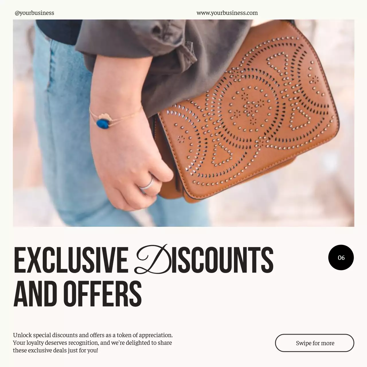 Beige Modern Follower Promotion Social Media Post