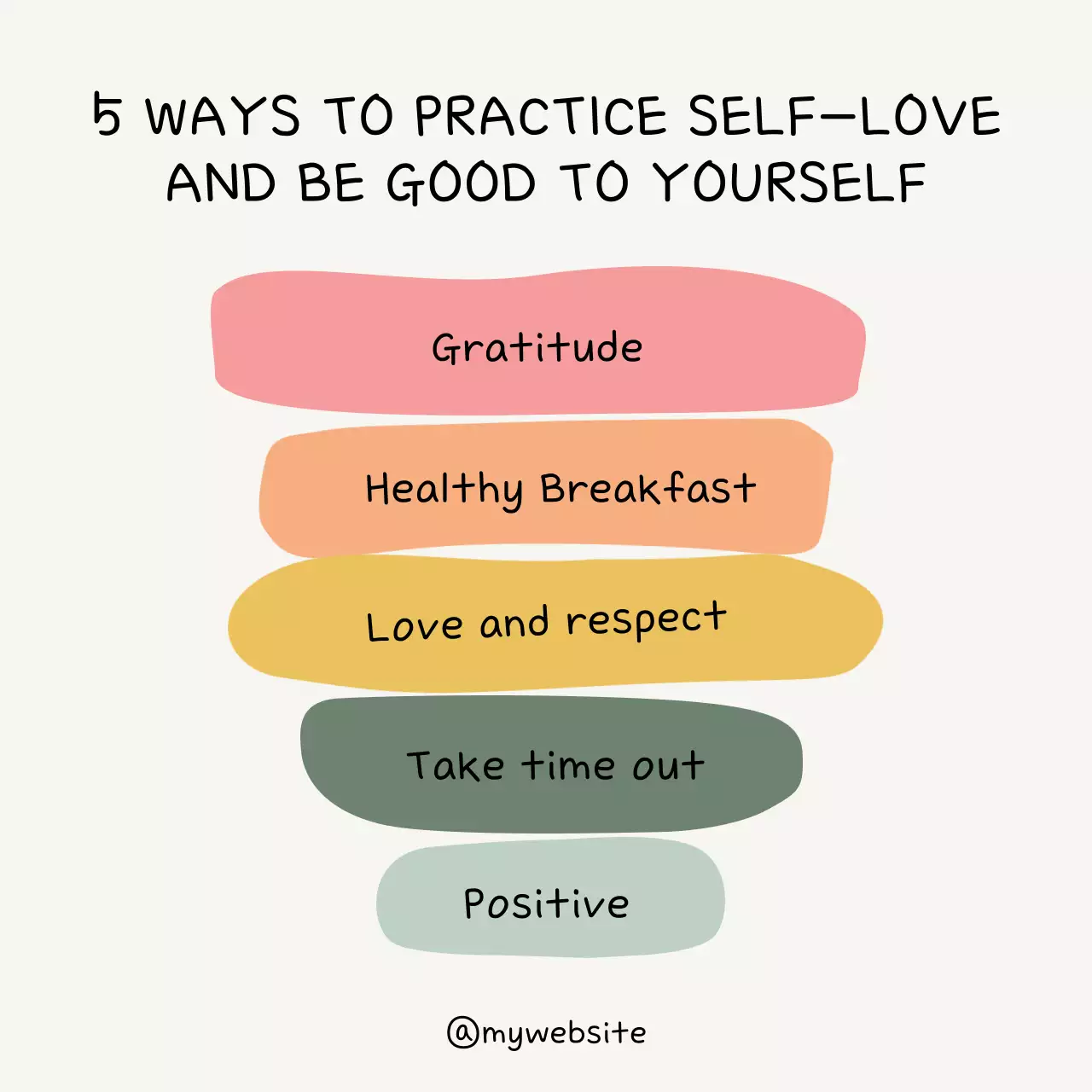 Colorful Minimal Self-Care Guide Instagram Post