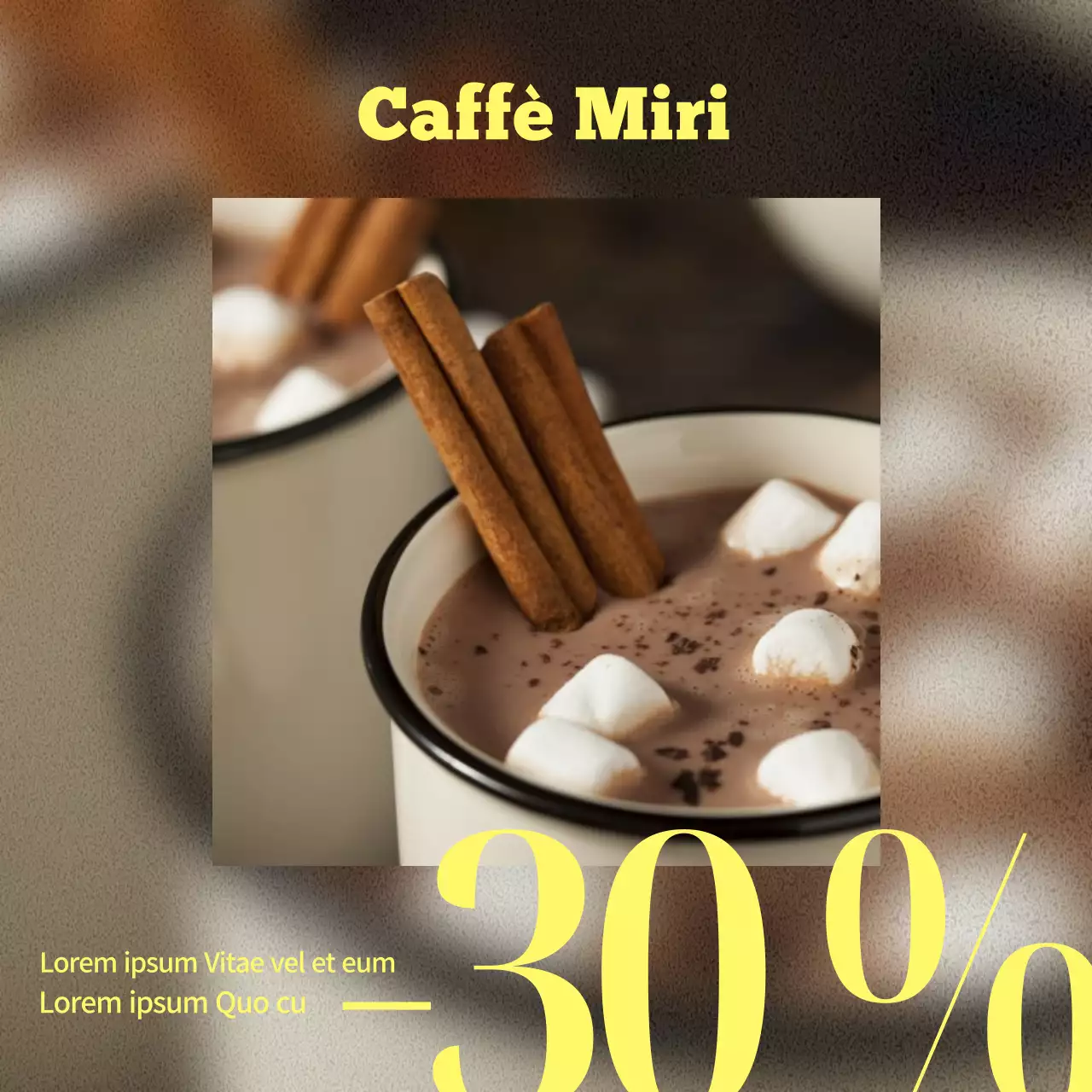 Postazione di design per il proprietario di un caffè alla moda in giallo e nero