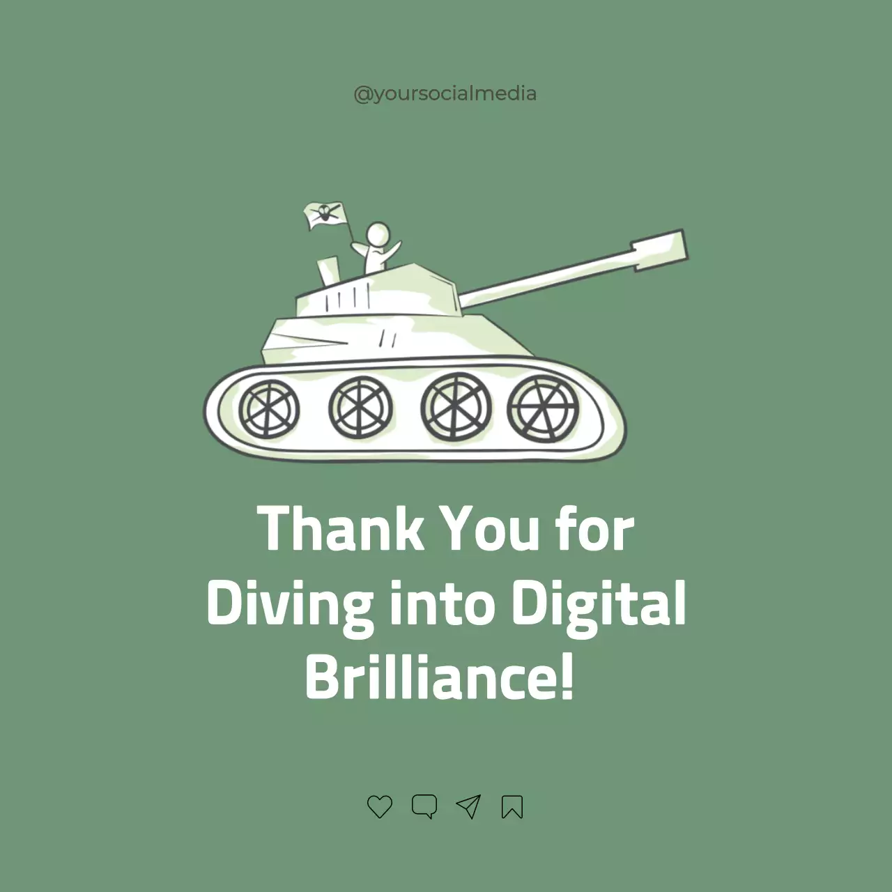 Green Modern Digital Marketing Guide Social Media Post