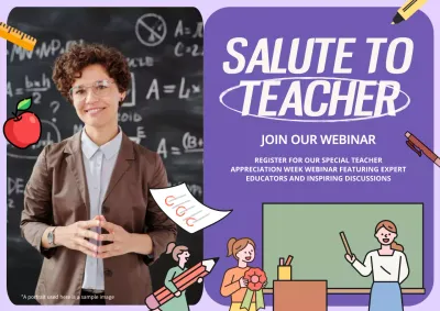 Purple Modern Education Announcement Poster