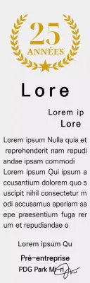 Plaque de longévité avec lauriers et étoiles en or