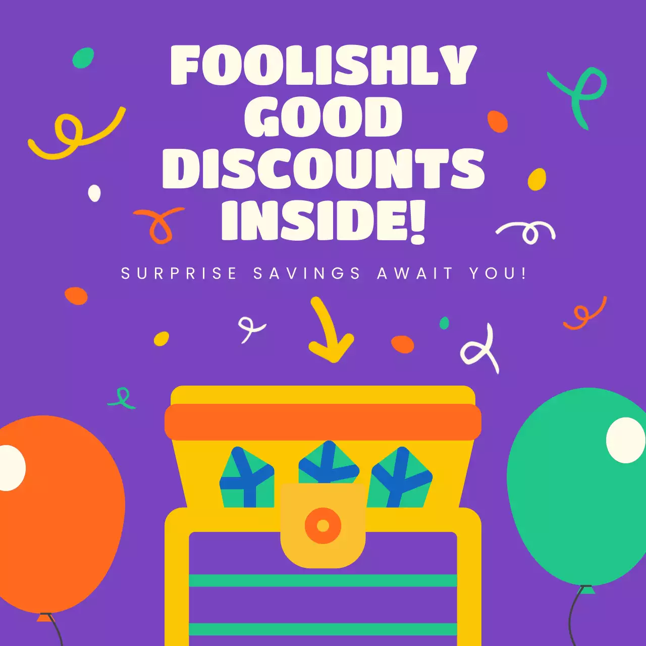 Colorful Trendy Sale Promotion Social Media Post