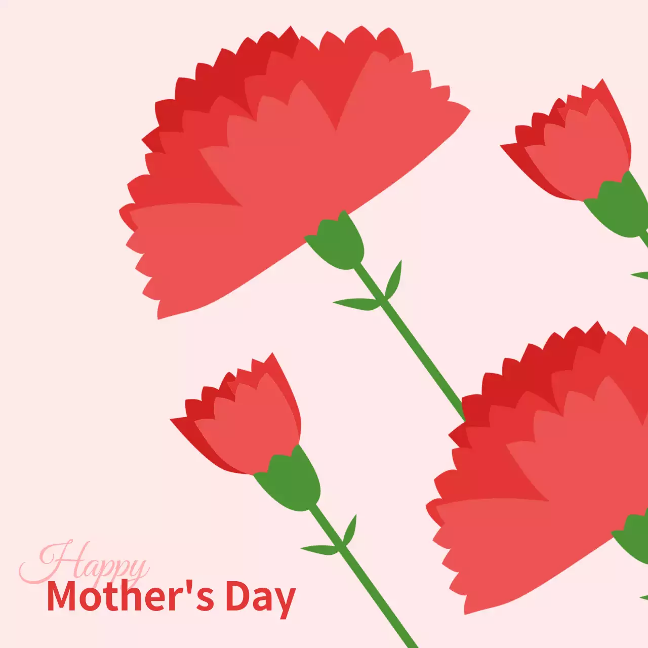 카네이션이 있는 어버이날 템플릿