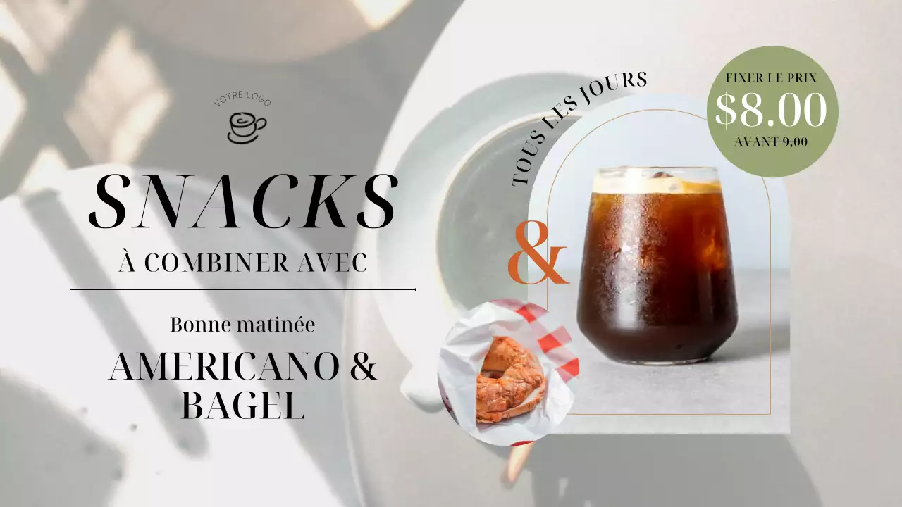 Planificateur publicitaire Vert et Orange Elegant Shop