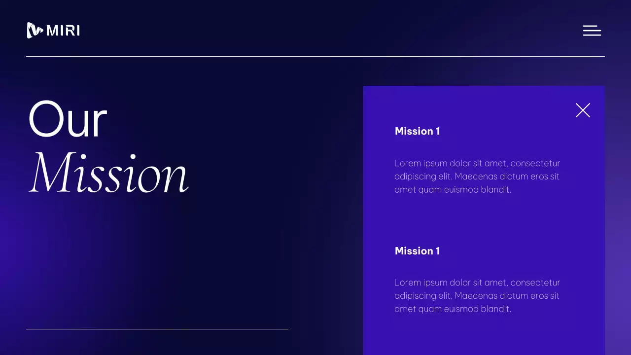 보라색과 흰색의 모던한 전문 비즈니스 프로필 자료