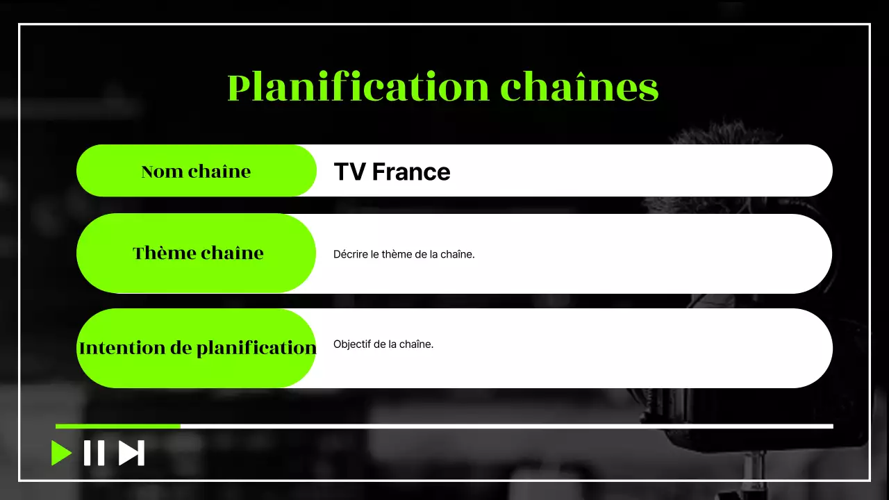 Black & Neon trendy Channel Content Plan proposal