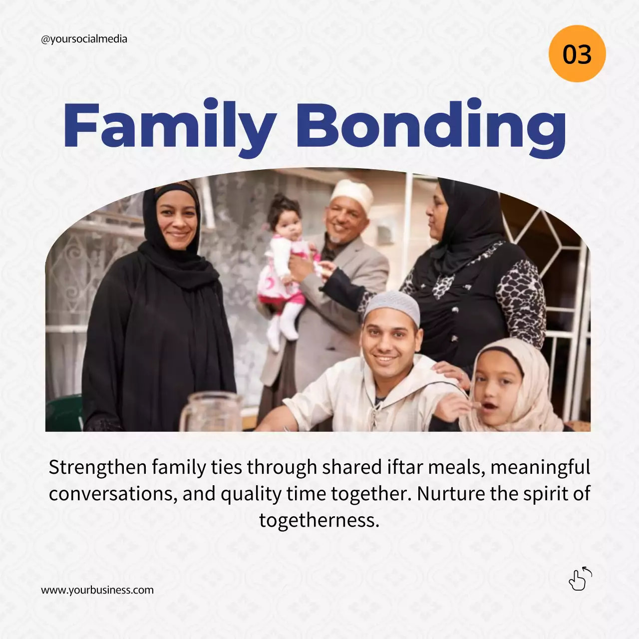 Orange Traditional Ramadan Promotion Social Media Post