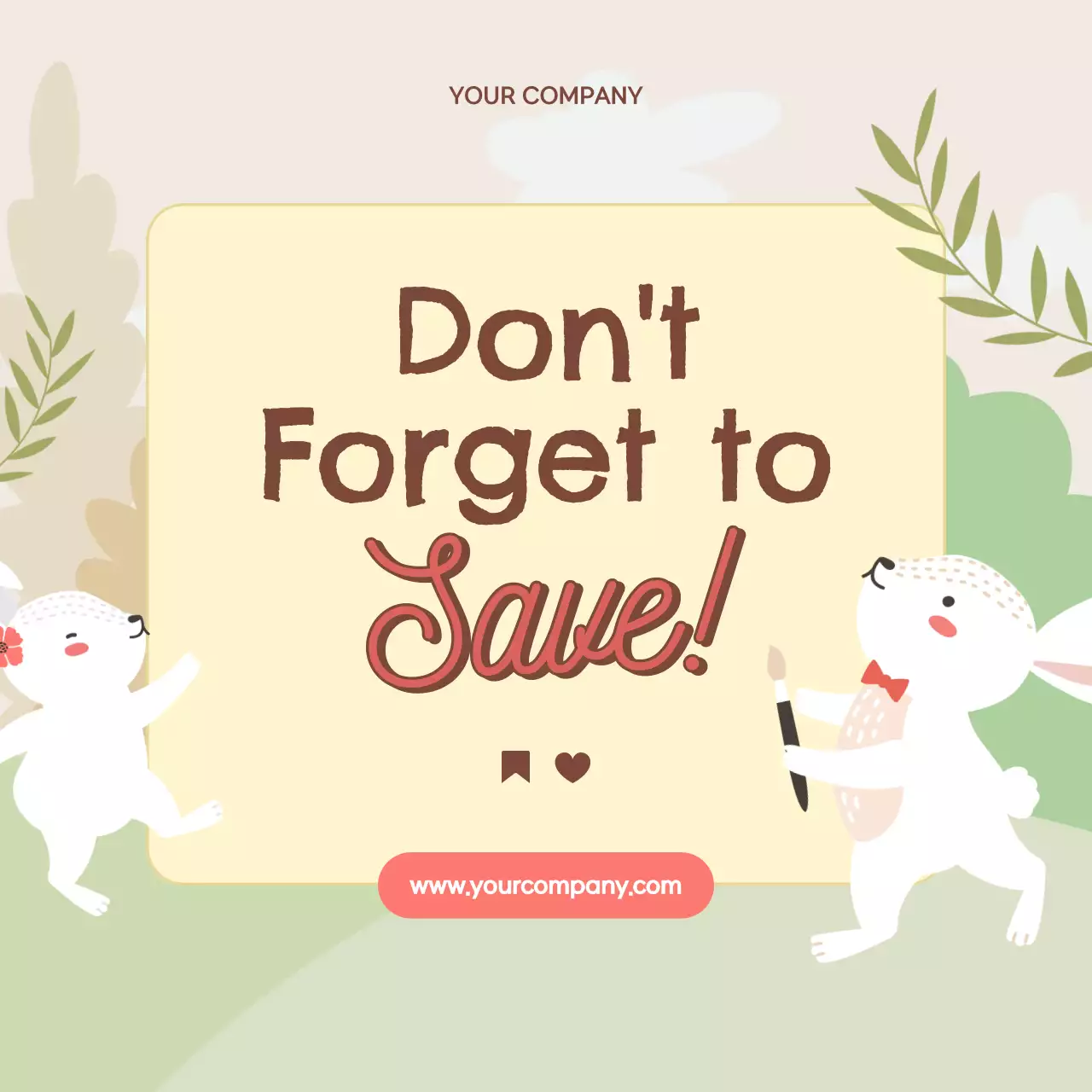 Beige Playful Easter Guide Social Media Post