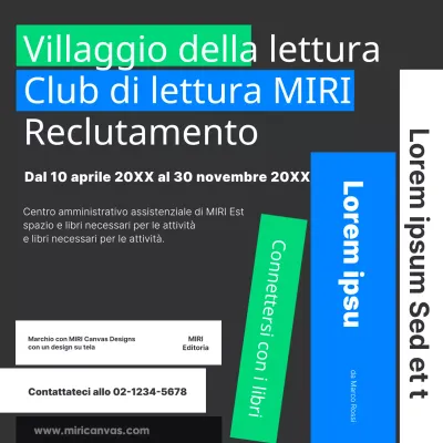 Promuovere la tendenza blu e verde del reclutamento dei club di lettura.