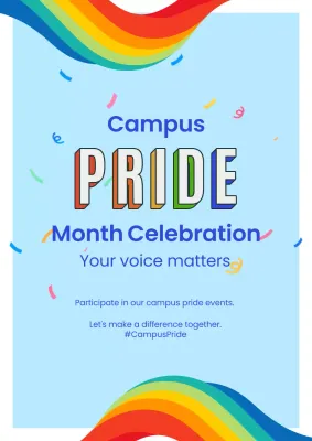 Rainbow Trendy Pride Event Poster
