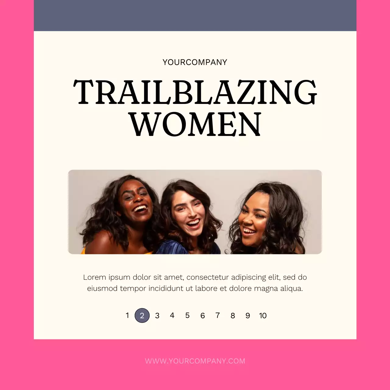 Pink Modern Women's Celebration Promotion Social Media Post