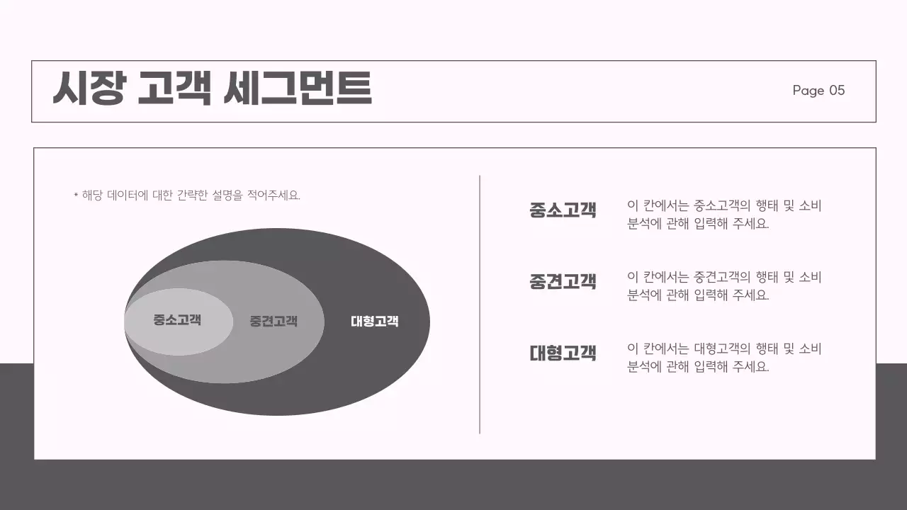 회색과 핑크의 모던한 시장 전략 보고서