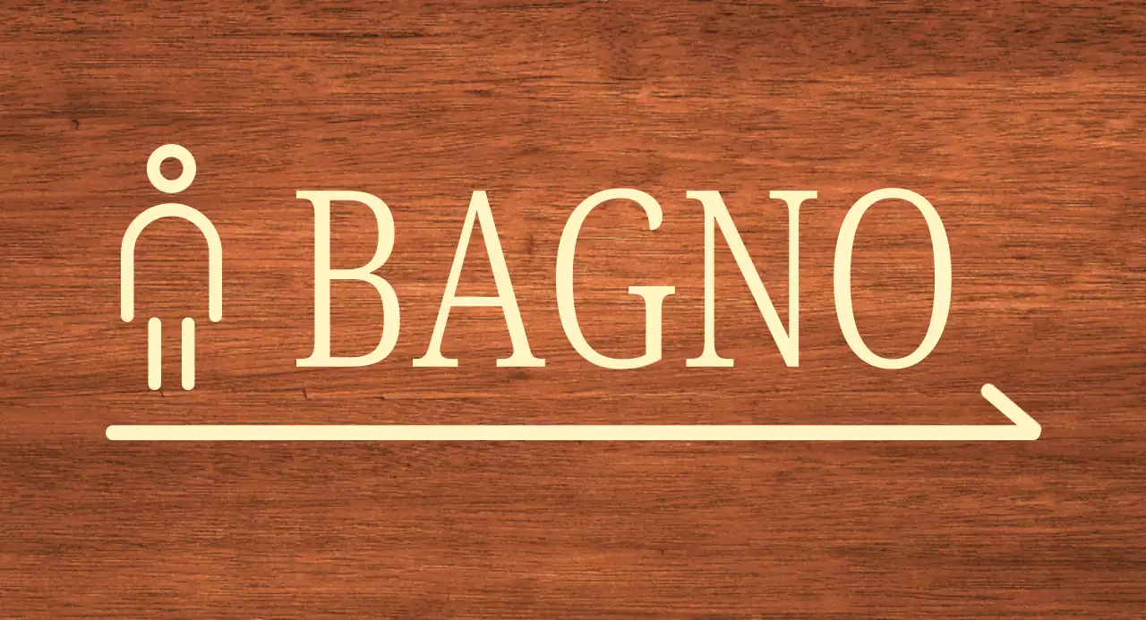 Icona uomo beige Posizione della toilette