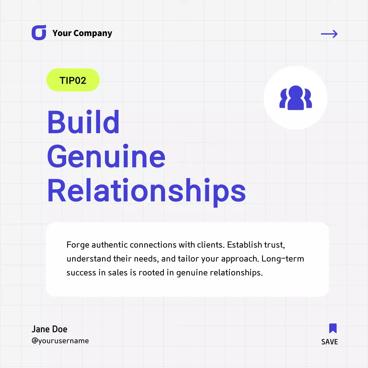 Blue Modern Sales Guide Social Media Post