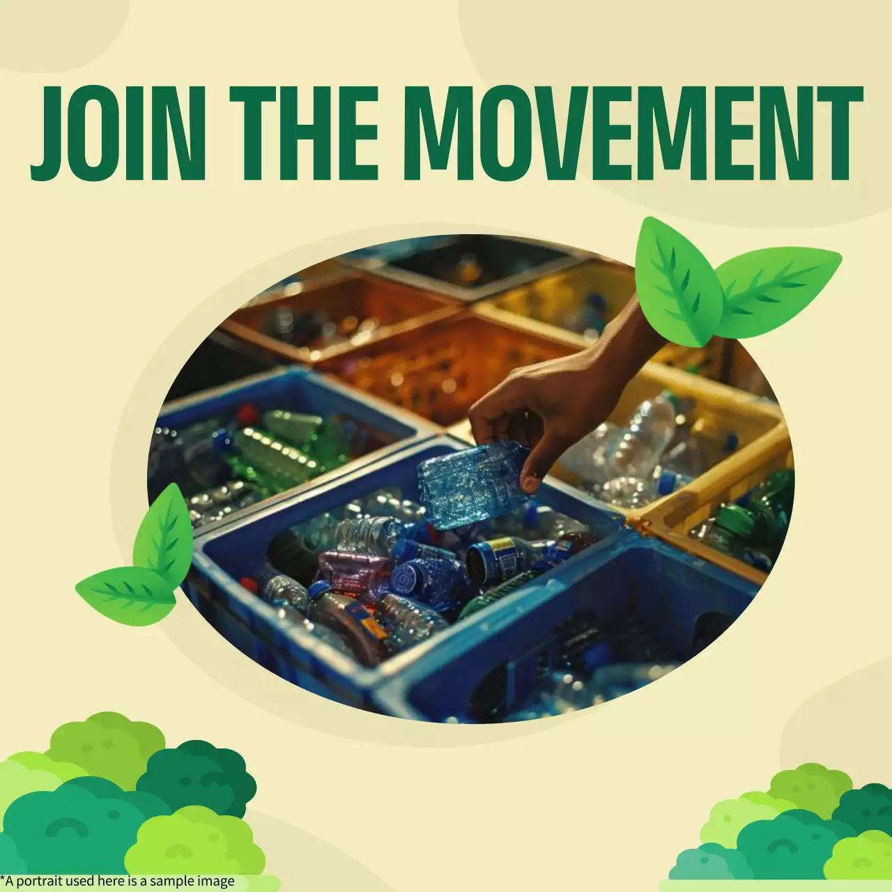 Green Minimal Earth Day Announcement Social Media Post