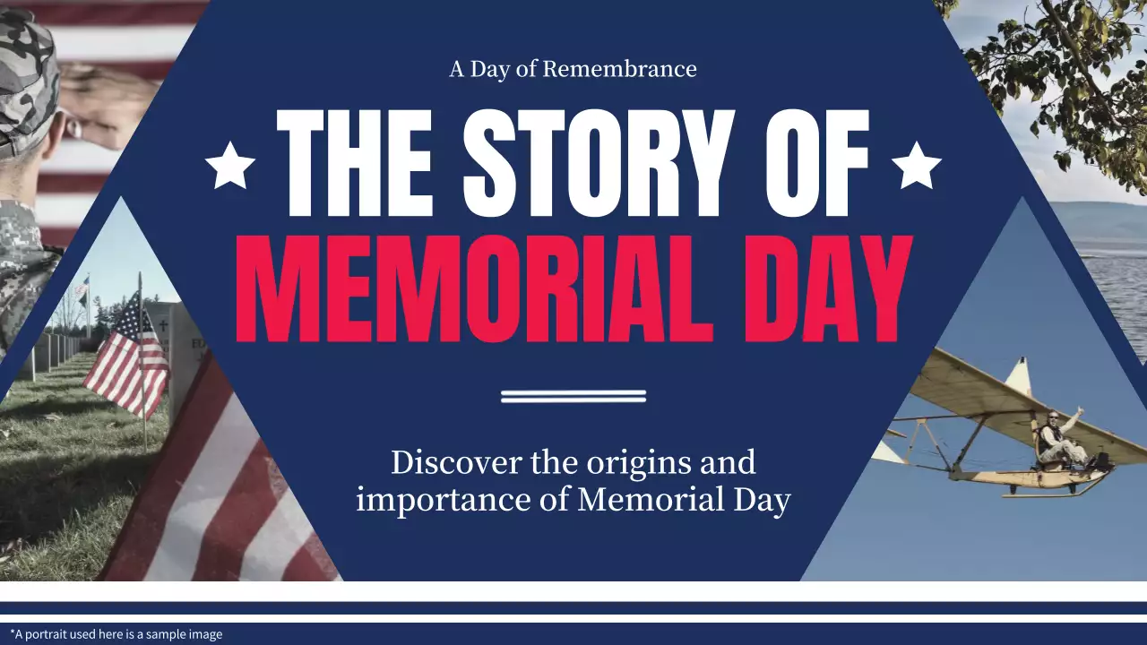 Blue Traditional Memorial Day Promotion YouTube Thumbnail