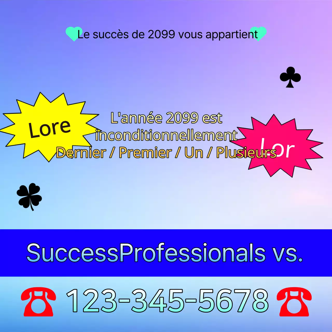 Une salade fraîche kitsch violette et bleue