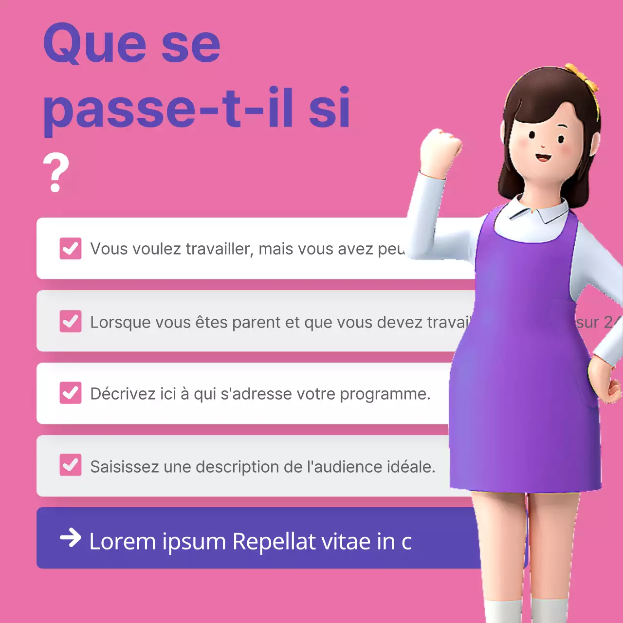 Promouvoir la tendance rose et violette des programmes de sensibilisation des femmes de carrière