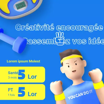 Promouvoir un événement sportif jaune et bleu