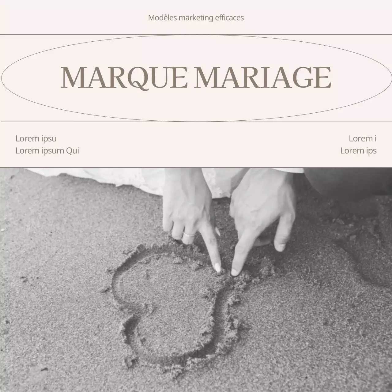 Promouvoir une marque de mariage moderne en rose et marron