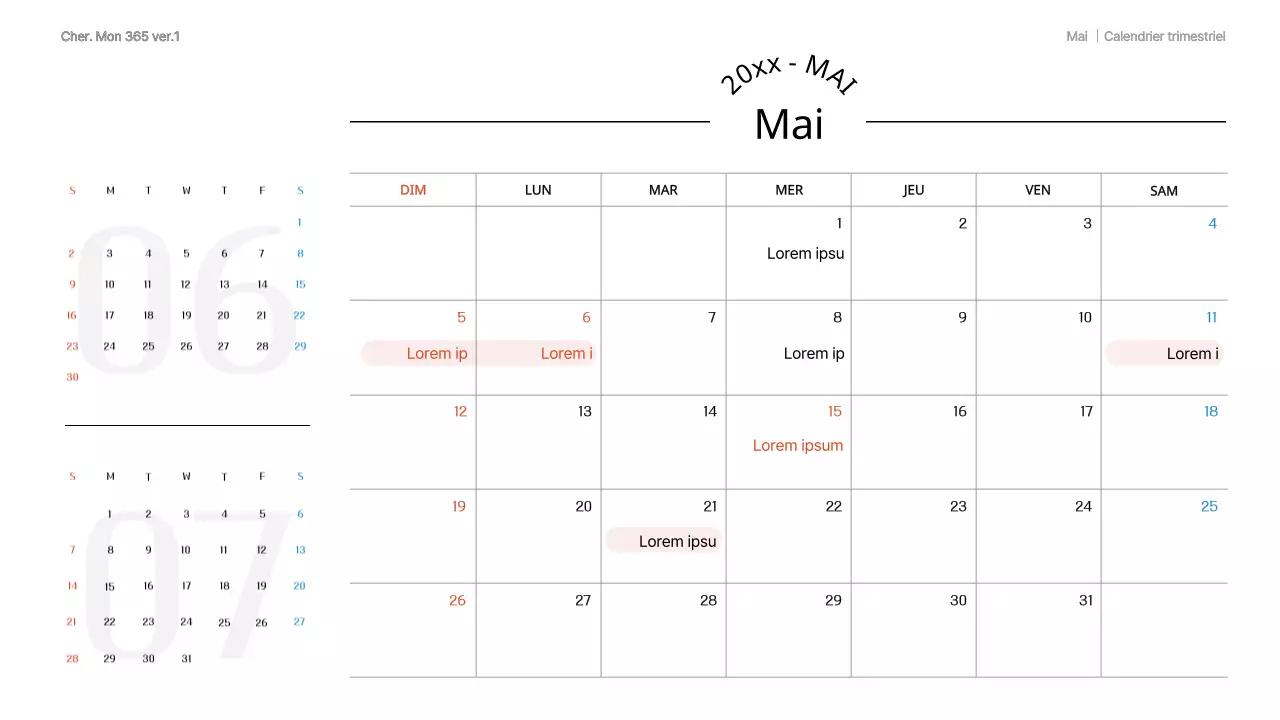 Un calendrier GoodNote tendance en blanc et gris