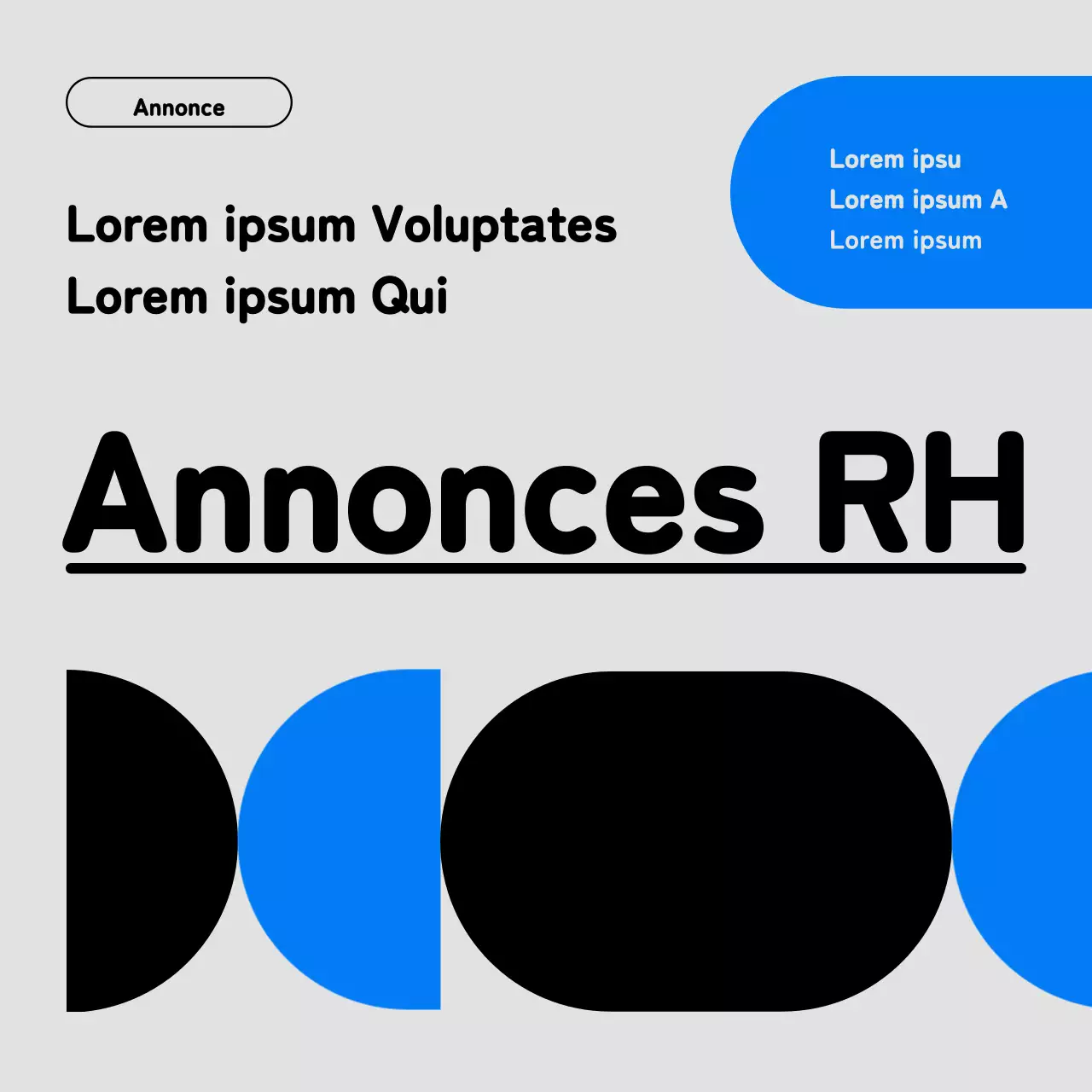 Promouvoir les questions internes avec un look minimaliste bleu et gris