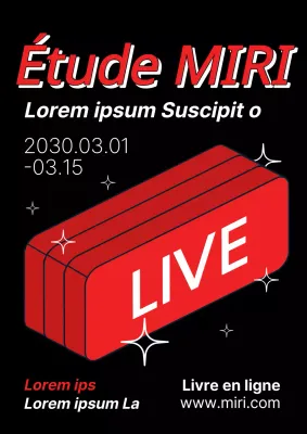 Promouvoir le pop art rouge et noir des séances d'information sur la stratégie d'étude de l'université