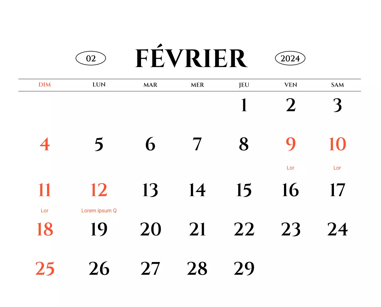 Calendrier mural de style simple avec concept de photographie de voyage émotionnelle en noir et blanc