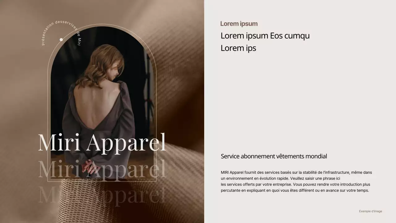 Prospectus moderne des services aux entreprises en beige et marron