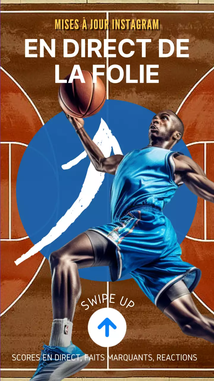 Publicité bleu et marron tendance March Madness