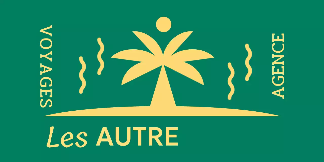 Conception de papier à lettres représentant une île avec des palmiers